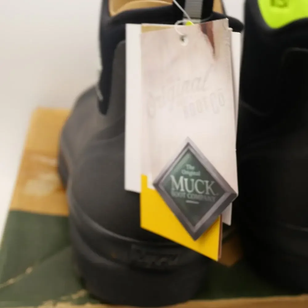 NEW MUCK Men's 9 Steel Toe  Chore Classic  Chelsea Boots Black - Picture 4 of 12